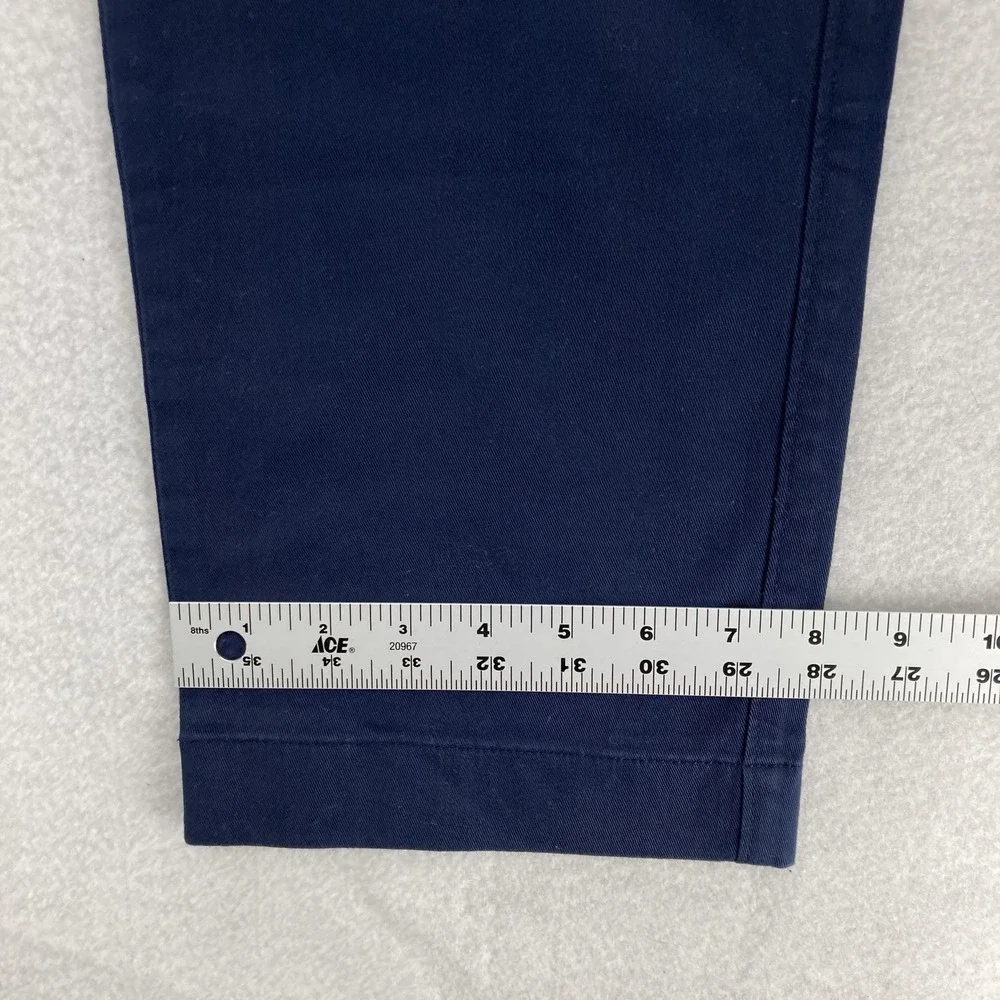 J.Crew Flex Pants Mens 34x32 Straight Fit Blue Stretch Preppy Chino Casual READ
